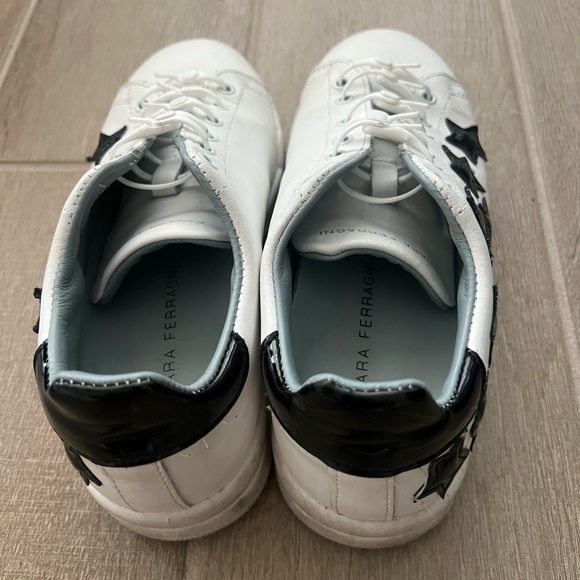 Chiara Ferragni White and Black Star Sneakers - Picture 3 of 4
